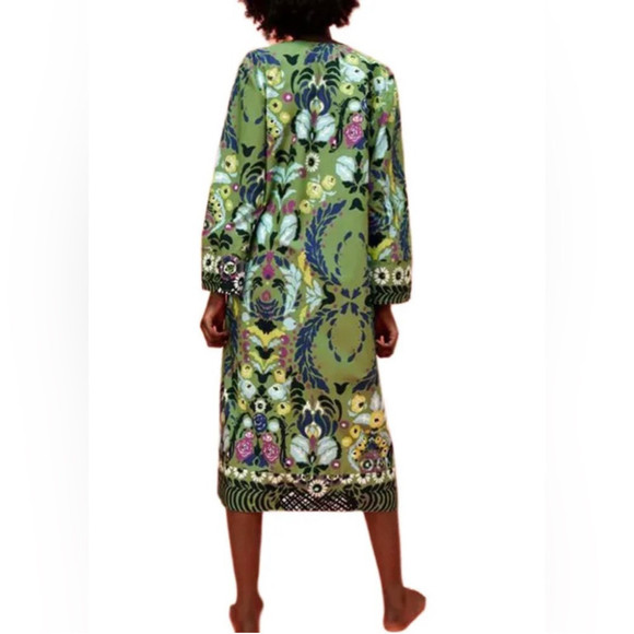 Zara | Green Floral Midi Dress - Picture 3 of 8